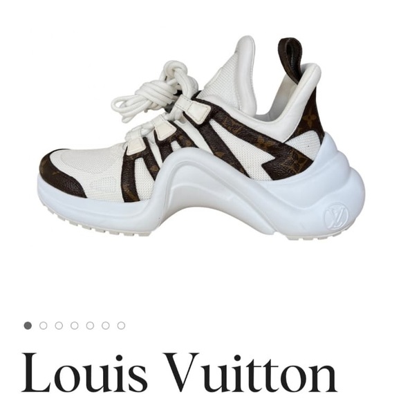 Louis Vuitton, Shoes, Louis Vuitton White Sneakers Size 365